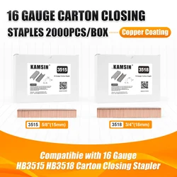 U-type kartonnen sluitnietjes koper 2000 stuks/doos. Werkt met HB3515 HB3518 kartonnen sluitnietmachine, kartonnen doos sluitmachine.