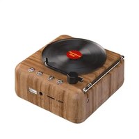 Small Portable Mini Wooden Retro FM Radio BT Speaker With FM Radio HIFI Sound Effect Ultra Long Standby Music Speaker