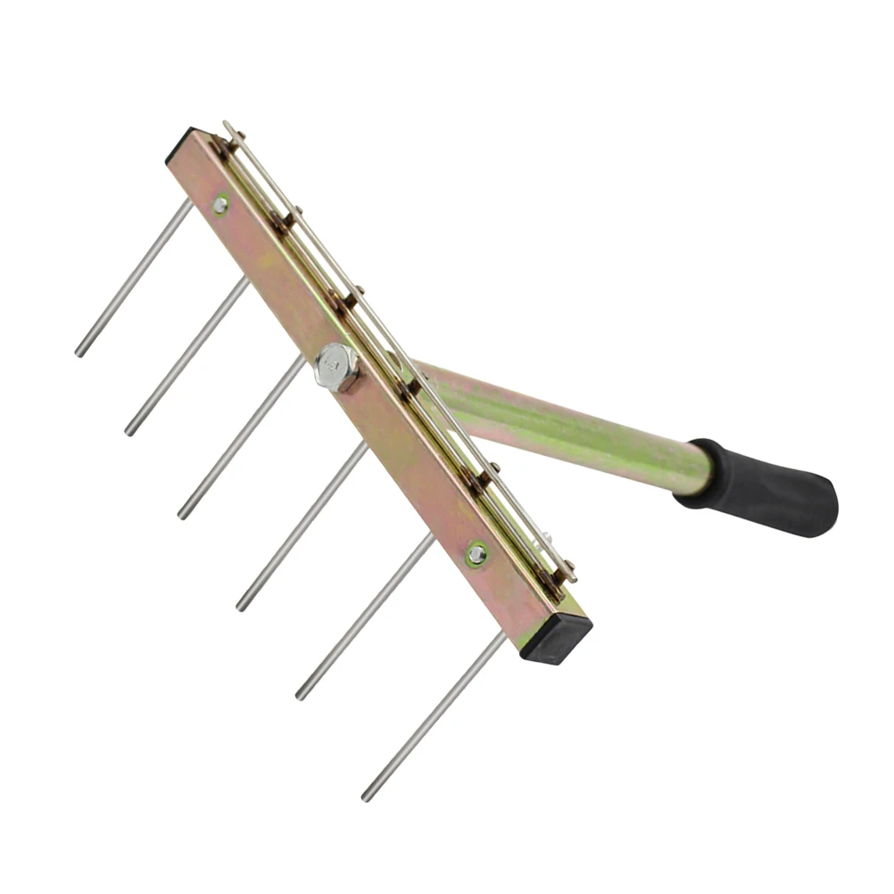 

Adjustable Tile Rake Laying Tool Iron Material Reusable Wear-Resistant Portable Handle Strong Construction Tile Leveler Ceramic