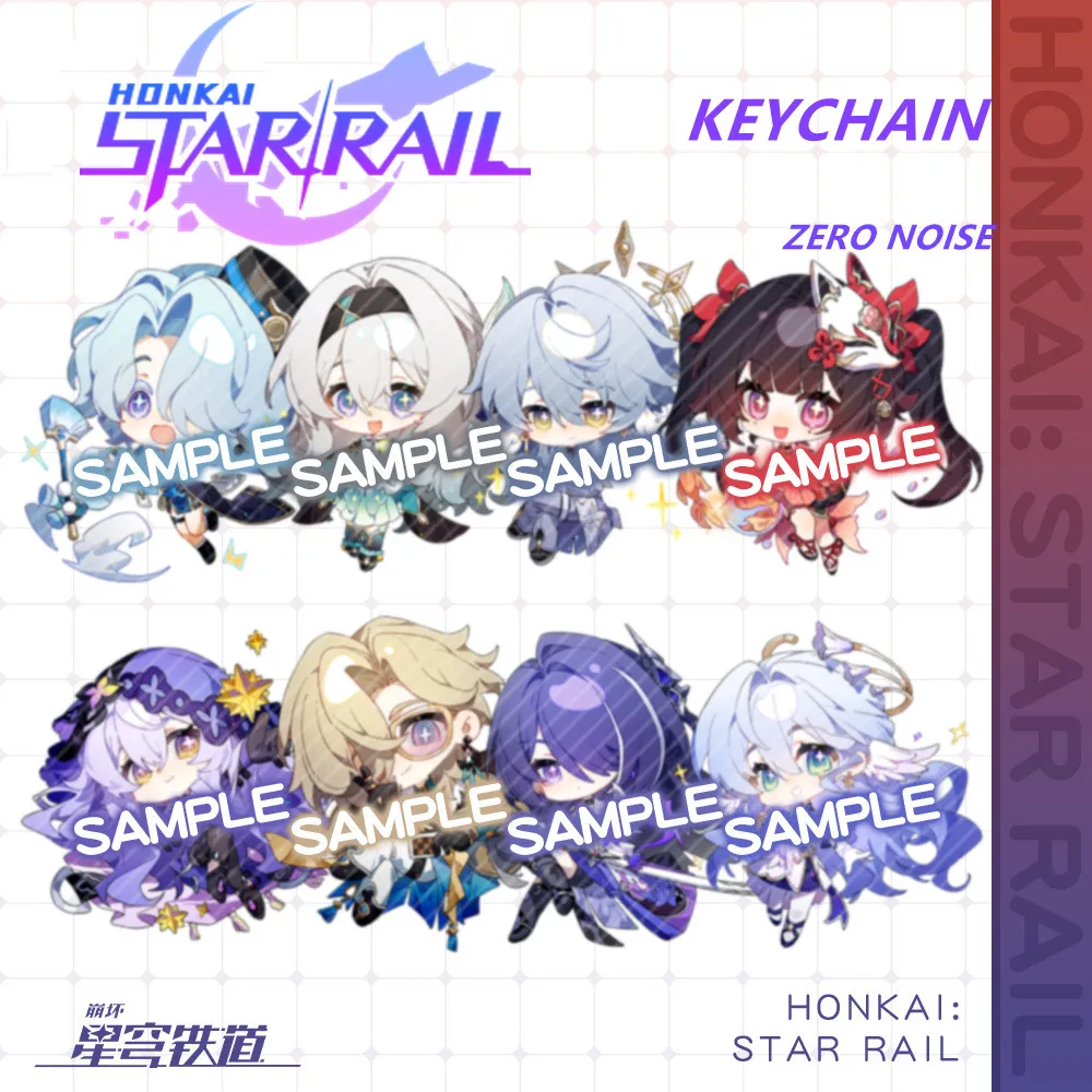 New Honkai: Star Rail Sparkle Black Swan Sunday Misha Keychain Cute Cartoon Anime Pendant Key Ring Backpack Jewelry Gift Badge