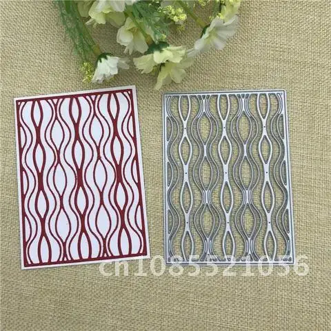 

Metal Cutting Dies Stencils For Card Making Decorative Embossing Suit Paper Cards Stamp DIY wavy rectangle frame background