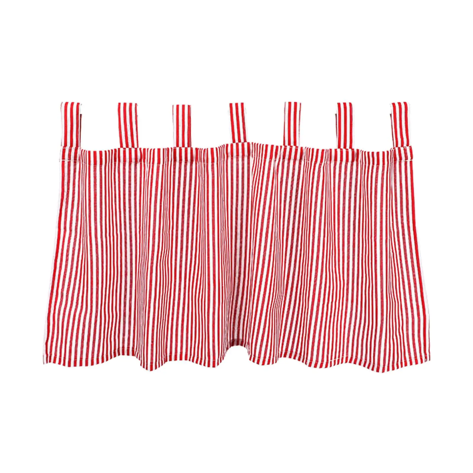 52x18 Inch Chrismas Stripe Window Valance Grommet Short Curtain Decorations Living room Balcony