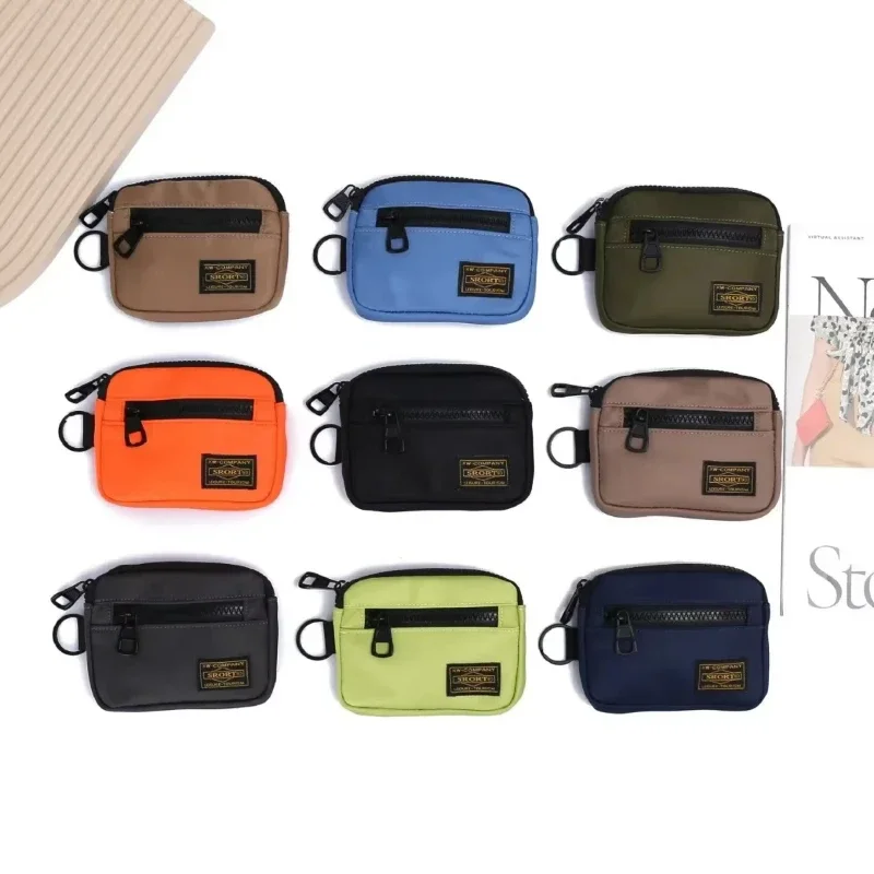 Casual Men's Coin Purse Canvas Zipper Short Wallet Retro Key Holder Small Money Bag Trend Youth Mini Handbag