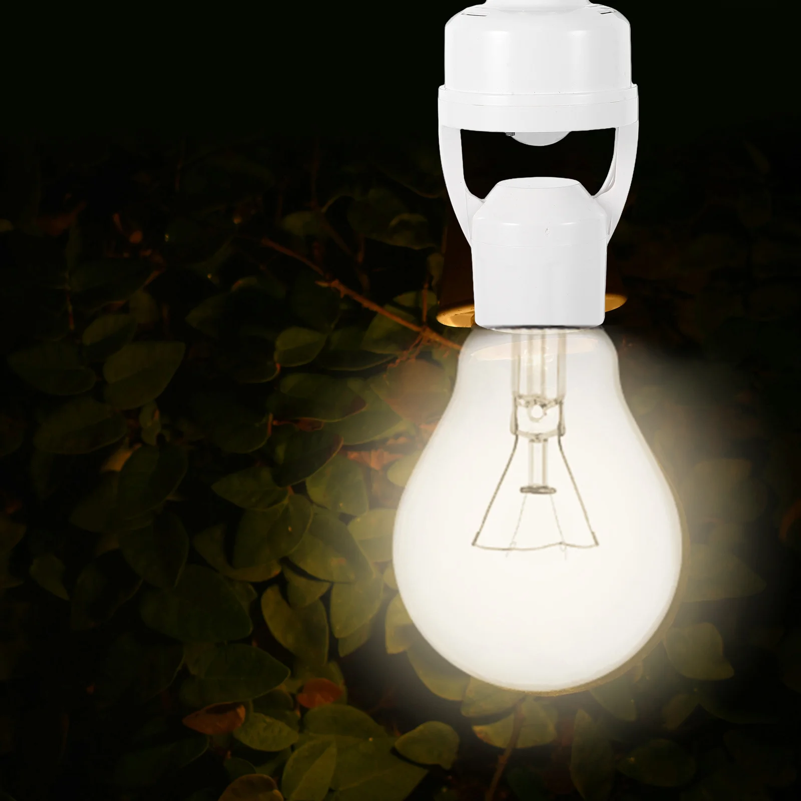 

Adjustable Induction Lamp Socket E27 with Automatic Sensing for Home Office Outdoor Security Lighting Safe Plastic Copper