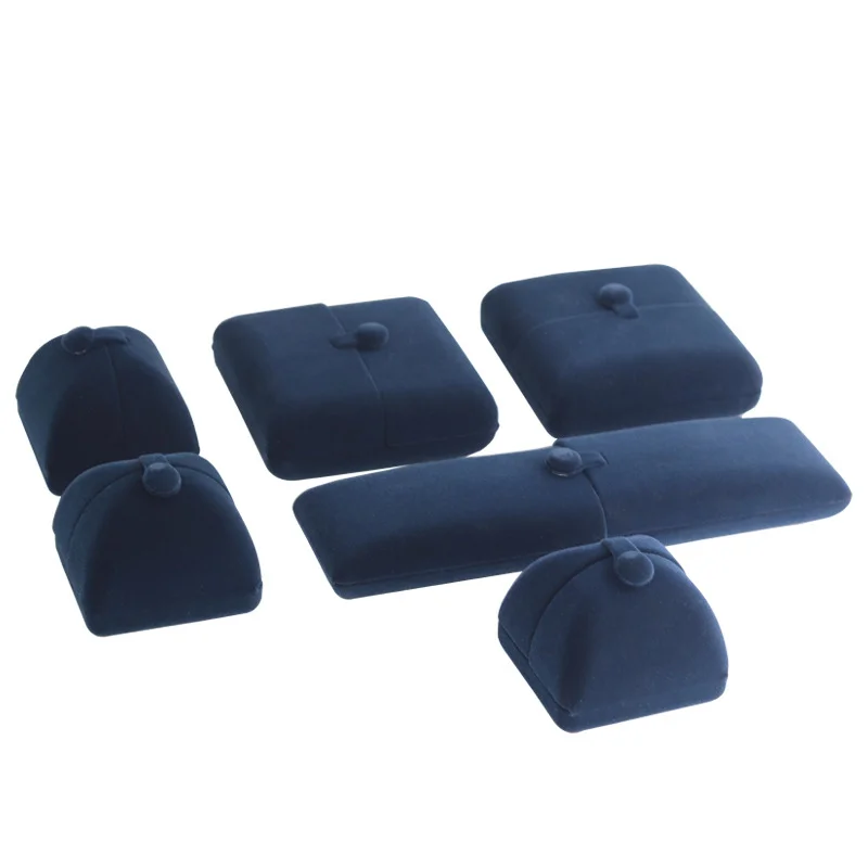 صندوق مجوهرات مخملي عالي الجودة ذو فتحة مزدوجة مناسب لحمل الخواتم والمعلقات والأقراط والقلائد والأساور والمجوهرات #4