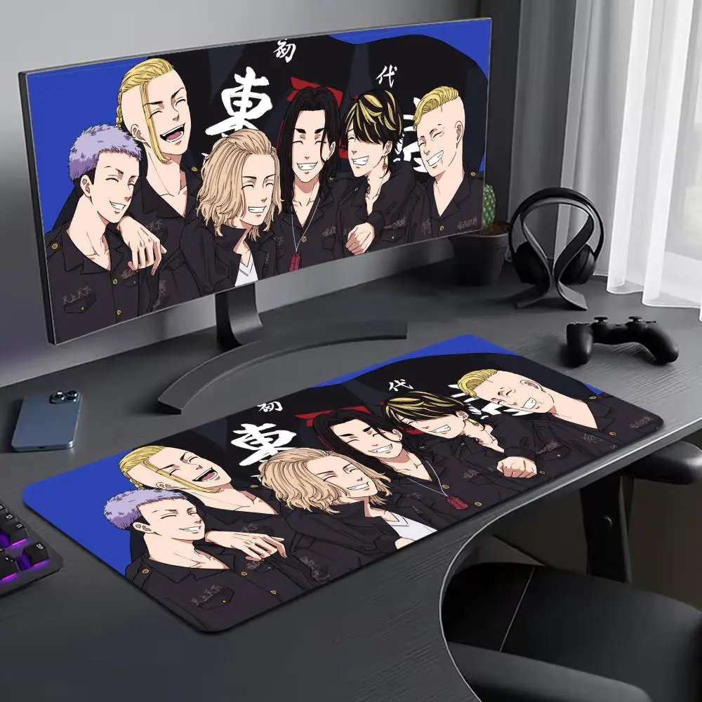 

Anime Tokyo Revengers Mouse Pad Large Computer Mouse Pad Office Accessories XXL Pc Gamer Non-slip Deskmat Mousepad Keyboard