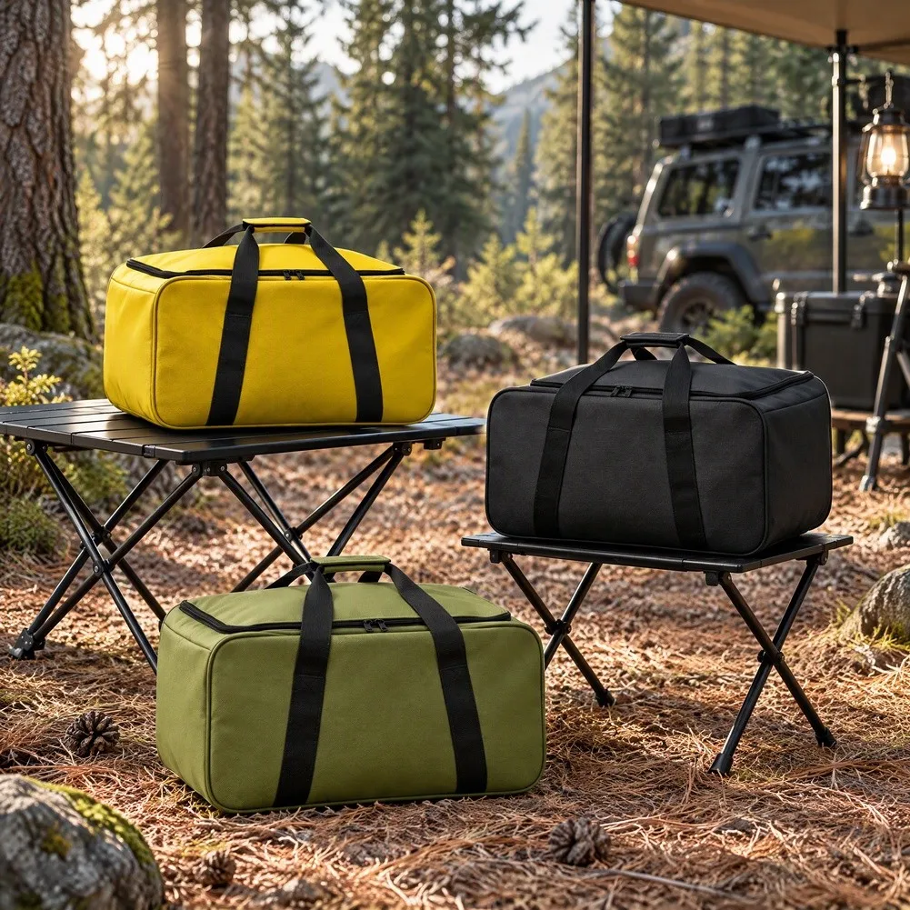 Portable For Camping Cookware Storage Bag Large Capacity Oxford Cloth 41 28 23cm Lightweight Multi Compartment