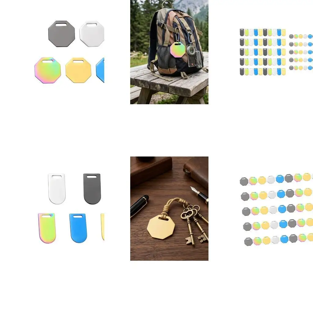 50Pcs Unfinished Metal Pet Name Plate For Corporate Gift And School Activities  D2RC
