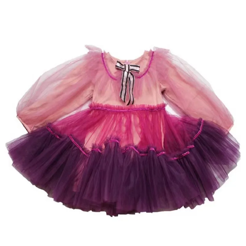 Baby Girl Princess Ruffle Tutu Dress Infant Toddler Summer Spring Autumn Tulle Vestido Party Pageant Birthday Baby Clothes 1-10Y