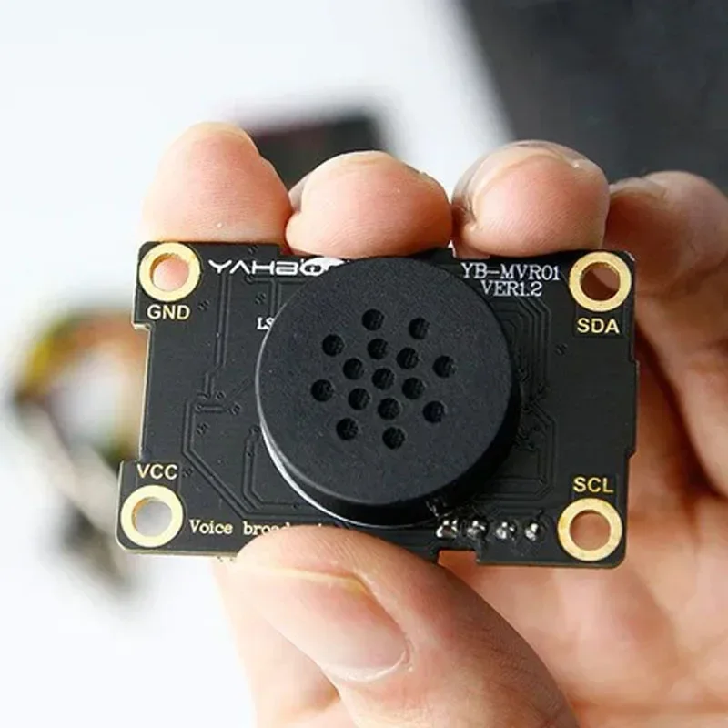 Yahboom UNO Raspberry Pi Spraaksynthese Broadcast Module Compatibel met Alligator clip/DuPont lijn/PH2.0 Kabel MP3 Luidspreker