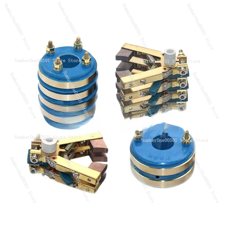 

2-4 Channel Collector Ring Copper Carbon Brush Holder Combination Multilayer Slip Ring Pillow Packing Machine Accessories