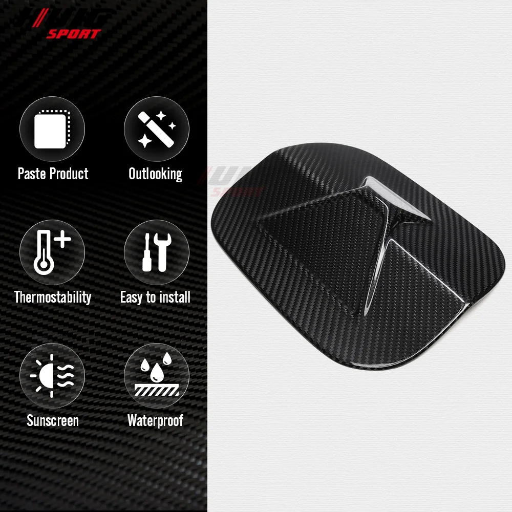 For Lexus RC200t RC250 RC300 RC350 RC F Sport 2015 2016 2017 2018-2019 Real Carbon Fiber Fuel Tank Cap Cover Exterior Trim view 4