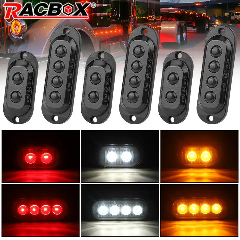 Truck Side Clearance Marker Lamp Warning Tail  Lights LED Side Marker Lamp Indicator For Car Bus SUV Lorry Trailer RV 12V 24V