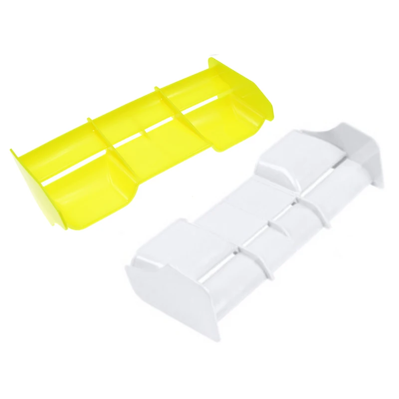 

LCLL-2X 1:8 Buggy RC Cars RC Plastic Nylon Tail Wing For 1/8 Scale Nitro Electric Powered Off Road Buggytruck Remote,Yellow & Wh