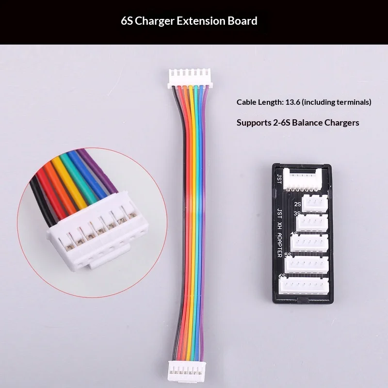 Jst Xh Lipo Battery Balance Charger Extension Adapter 2 To 6s For B6ac D6pro Rc Model Charging Expansion Conversion Board Cable