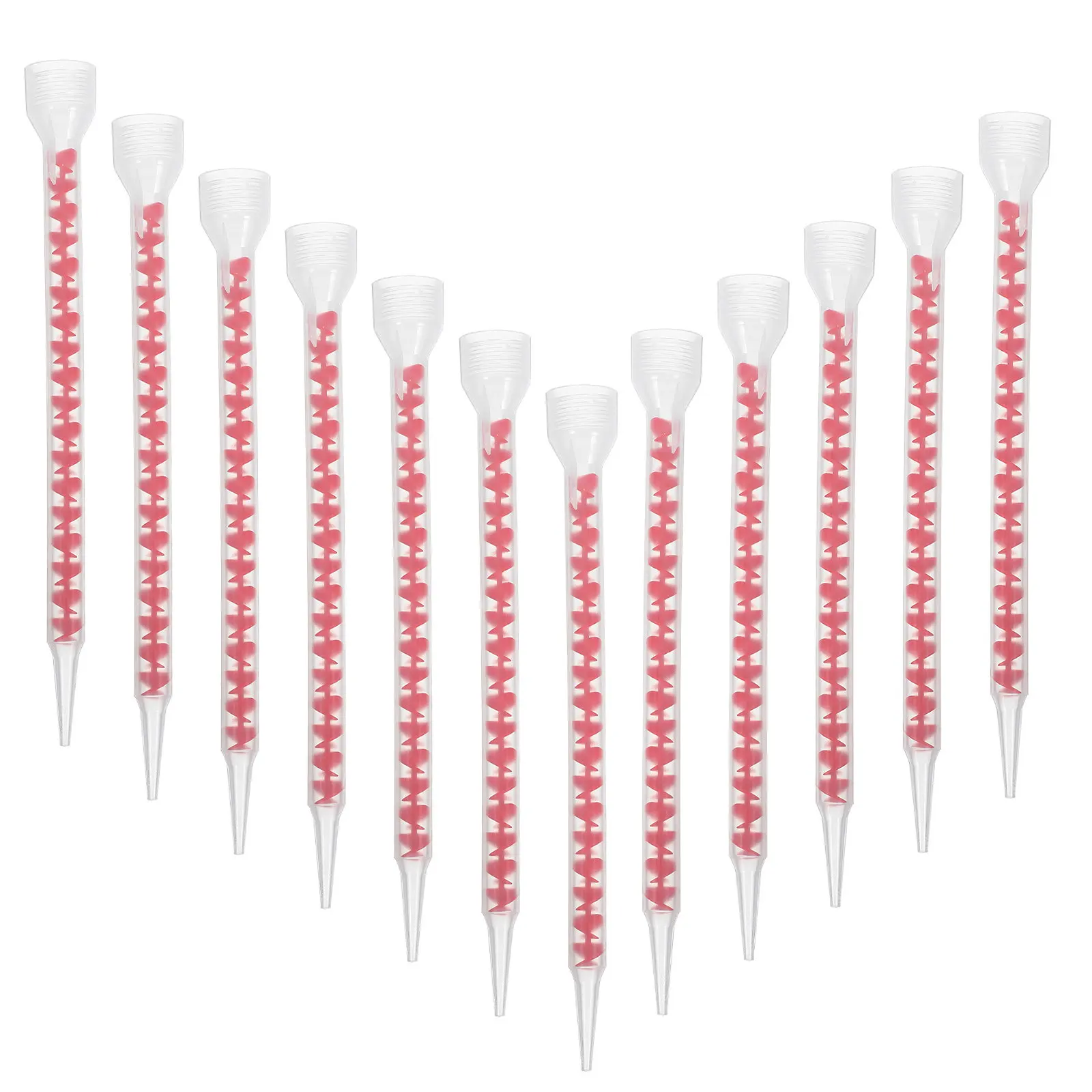 Caulk Sealing Caulking Halloween Christmas 12Pcs Spiral Static Mixer Nozzles Long Design Applicator Tool Precise Glue Control