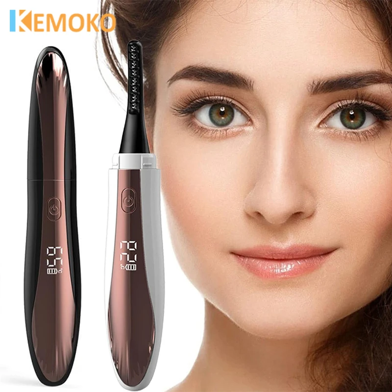 

4 Gears Electric Eyelash Curler Fast Heating Adjustable Eyelash Roller Women Makeup Lashes Curler Long Lasting Curling Lashes