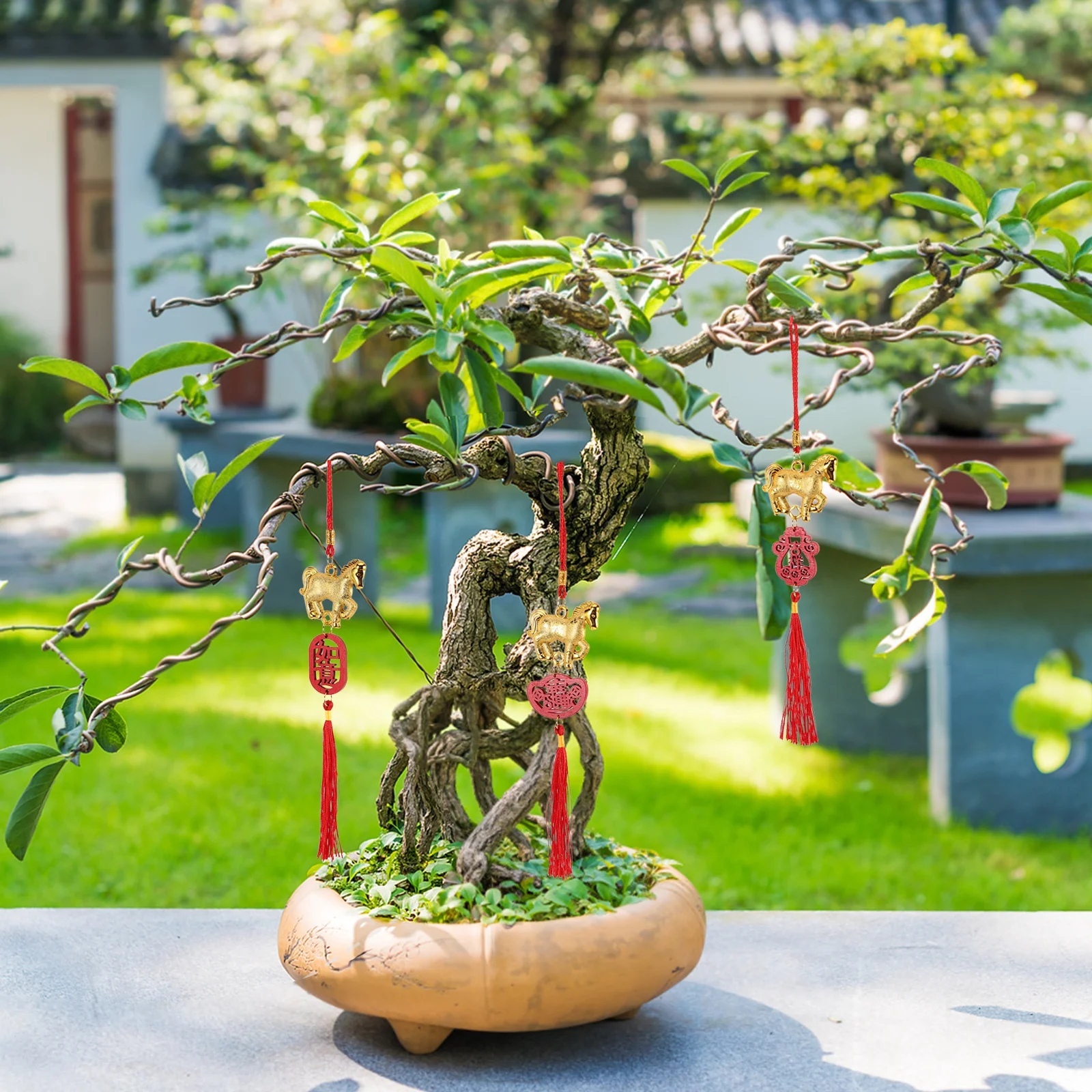 6 قطعة السنة الصينية الجديدة زودياك الحصان المعلقات مهرجان الربيع الديكور السنة القمرية الجديدة زخرفة الازدهار السحر #4