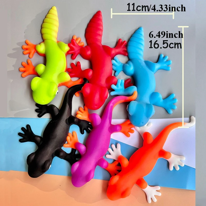 Lézard extensible coloré, jouets Squishy, doux, anti-Stress, Fidget, sac à cadeaux, prix de classe, cadeaux de fête d'anniversaire