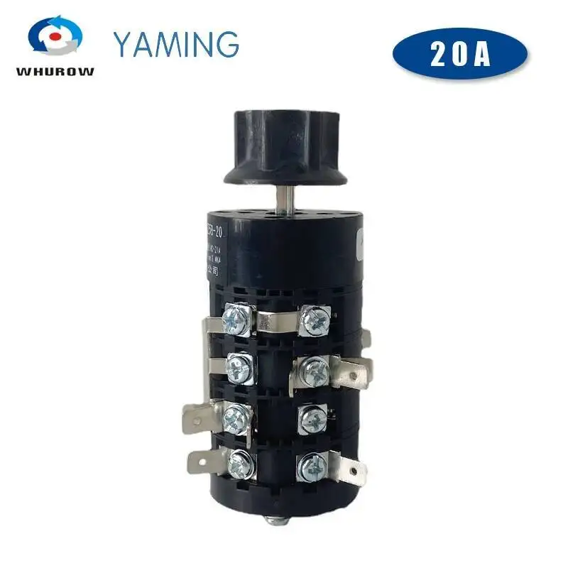 HZ5B-20/4-3-1 Six Position Changeover Rotary Cam Switch 4 Levels 20A Silver Contact 16 Terminals Star Handle
