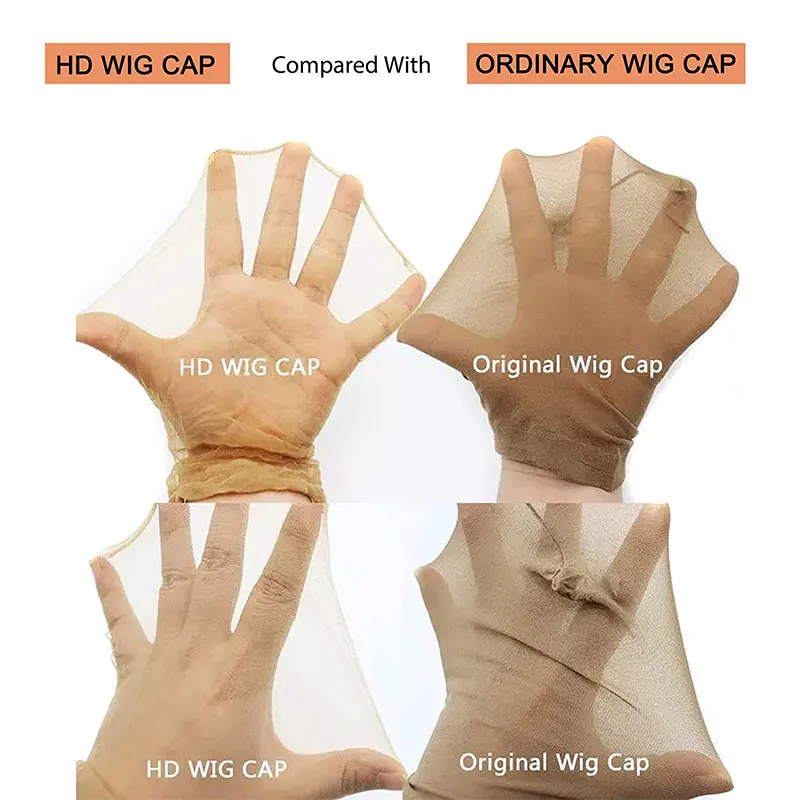 Cuffia per parrucca HD per realizzare parrucche Cuffia per parrucca per donna Cappucci invisibili sottili elastici trasparenti
