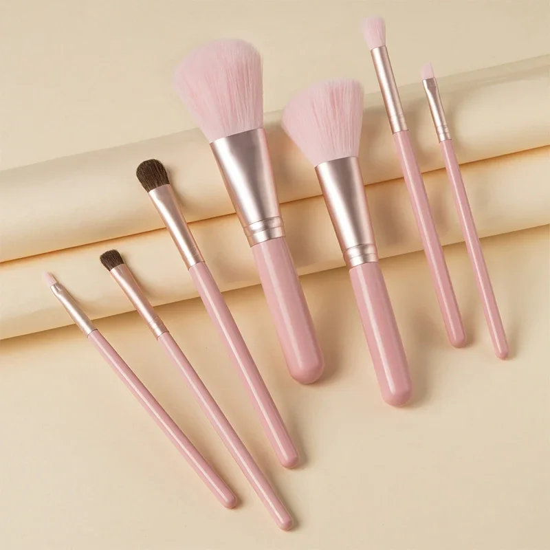 Makeup Brushes Set with Bucket MultiFunction Cosmetic Brush Set 7pcs Professional Blush Eyeshadow Eyebrow Foundation Beauty Tool