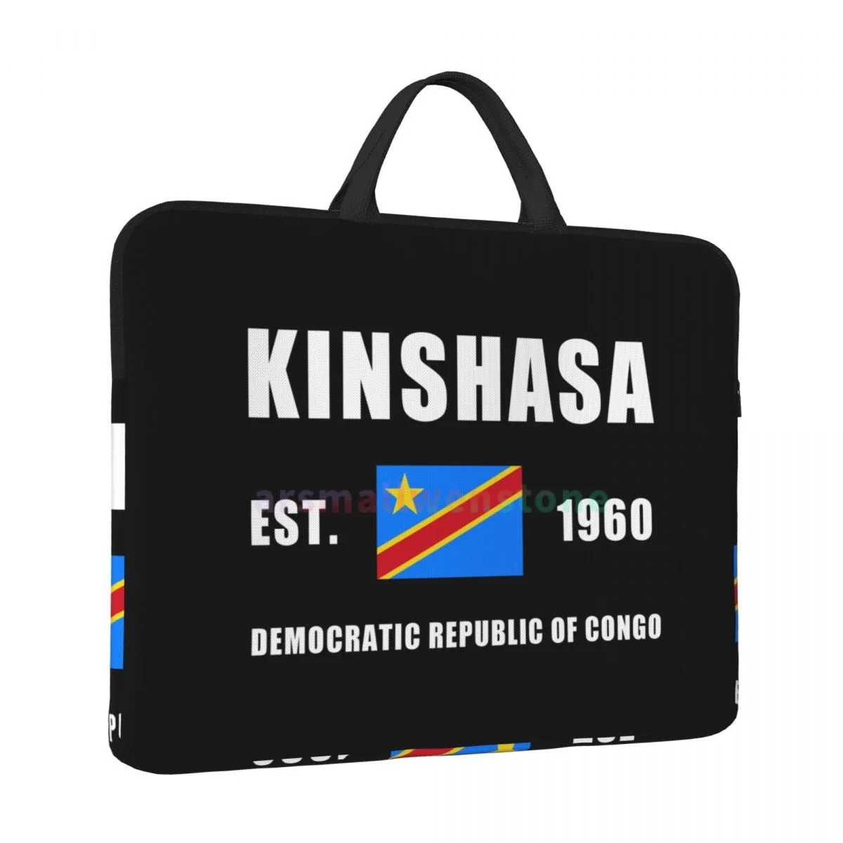 Democratic Republic Of Congo EST.1960 Kinshasa Laptop Bag Computer Bag Office Business Travel 14 Inch Water Resistant Large