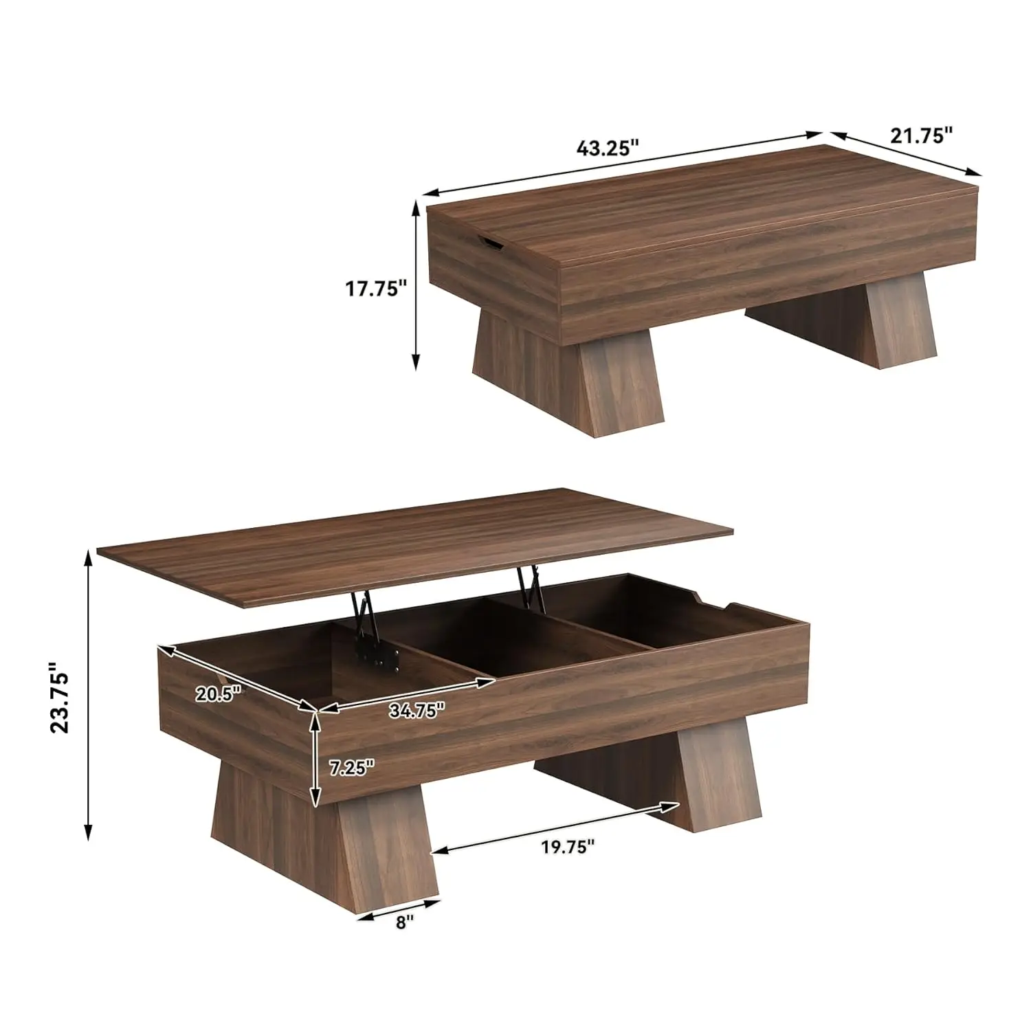 Thumbnail 2 - #9 Latest Lift Top Coffee Tables Offers