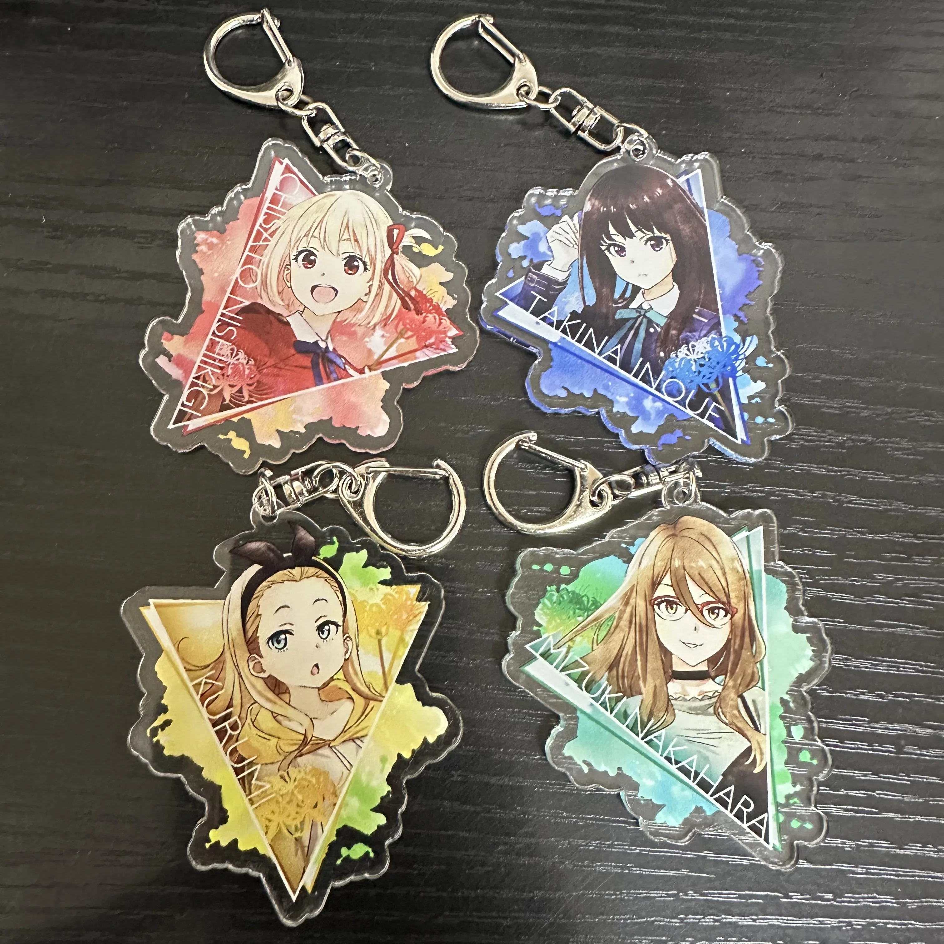 

Cute Cartoon Anime Lycoris Recoil Cosplay Acrylic Keychains Nishikigi Chisato Takina Inoue Mizuki Nakahara Fans Christmas Gifts