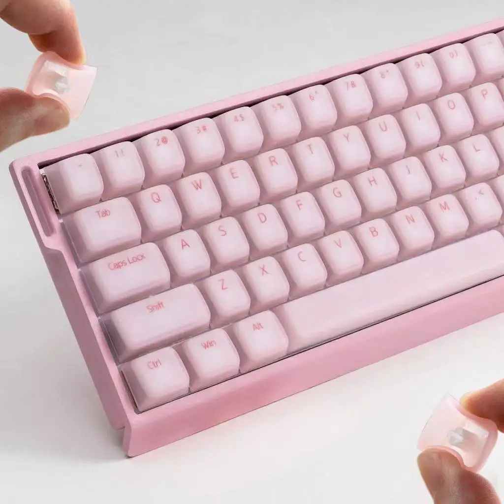 

113 Keys Silicone Pudding Keycaps ABS Chreey Nail Art Special Fog Transparent Adaptation Wooting Step From Ace68 Forward X87