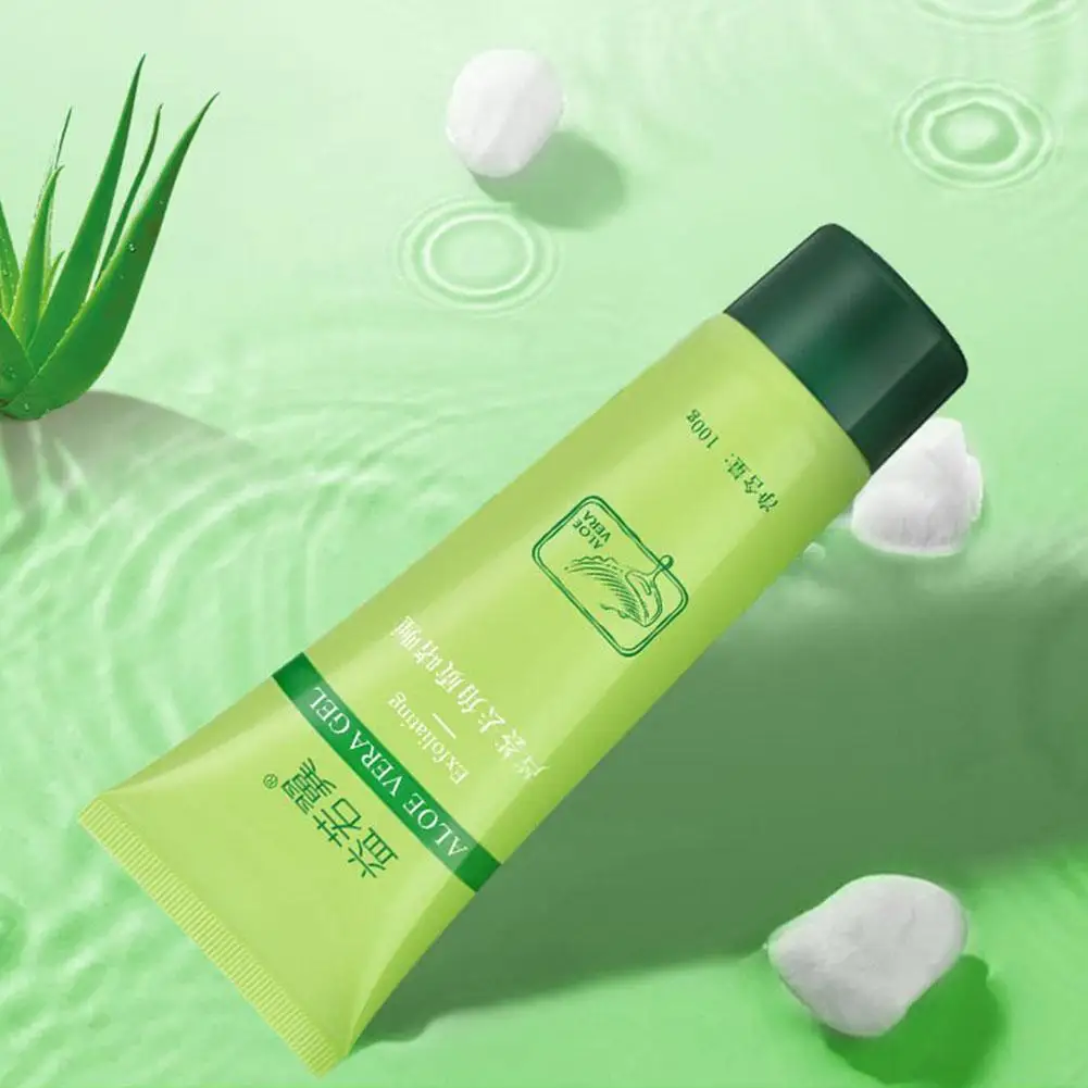 

Отшелушивающий гель для лица, отшелушивающий скраб для лица с алоэ вера, очищает удаление черных точек, увлажняющий, сужает поры, уход за кожей, 30 г-100 г