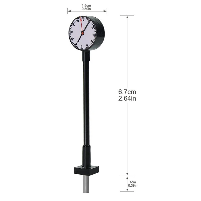 3V Miniature Led Lighting Model Railway 1：87 Scale Lights Lit Platform Clock Lamp Train Station Layout