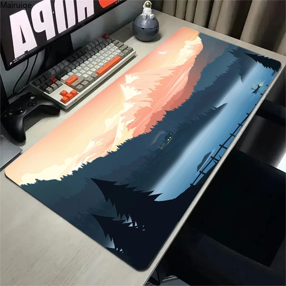 Deep Forest Minimalist scenery Large HD Game Mouse Pad Computer Mousepad PC Gamer Mouse Mat Laptop Carpet Keyboa Desk Mat