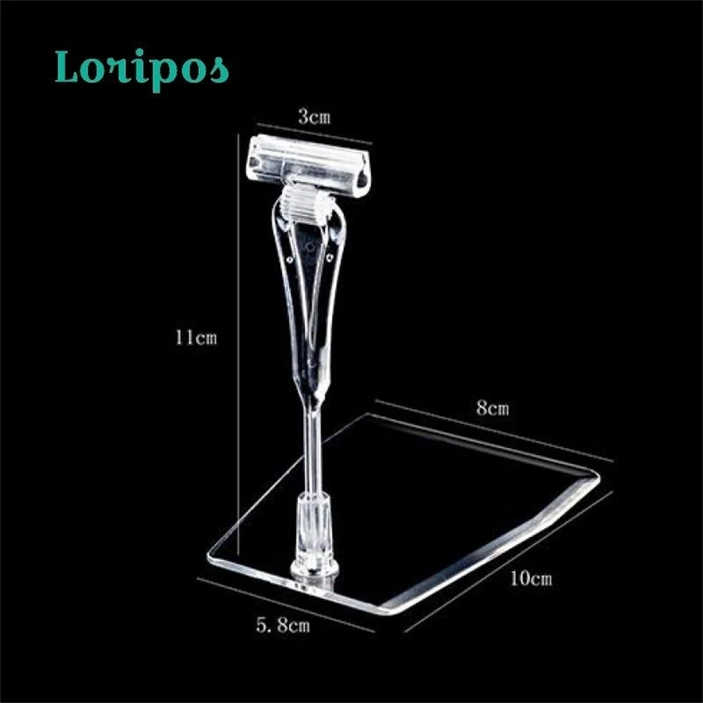 Pop Plastic Clear Clip Sign Card Price Tag Holder Advertising Label Display Stand Detachable Rack In Retail Supermarket Store