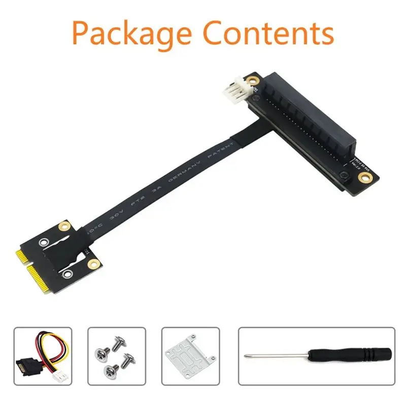 المهنية ل Pcie 16X Mini ل Pcie إلى PCI-Express 270 درجة كابل محول الناهض 4P تمديد الطاقة ل PCIE تستر تمديد #3