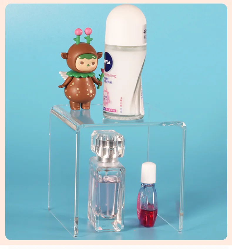 2 Set Acrylic Display Riser For Funko Figures,Cupcake,Dessert,Perfume;Cosmetics Rack;Doll Shelf Organizer,BlindBox Display Stand