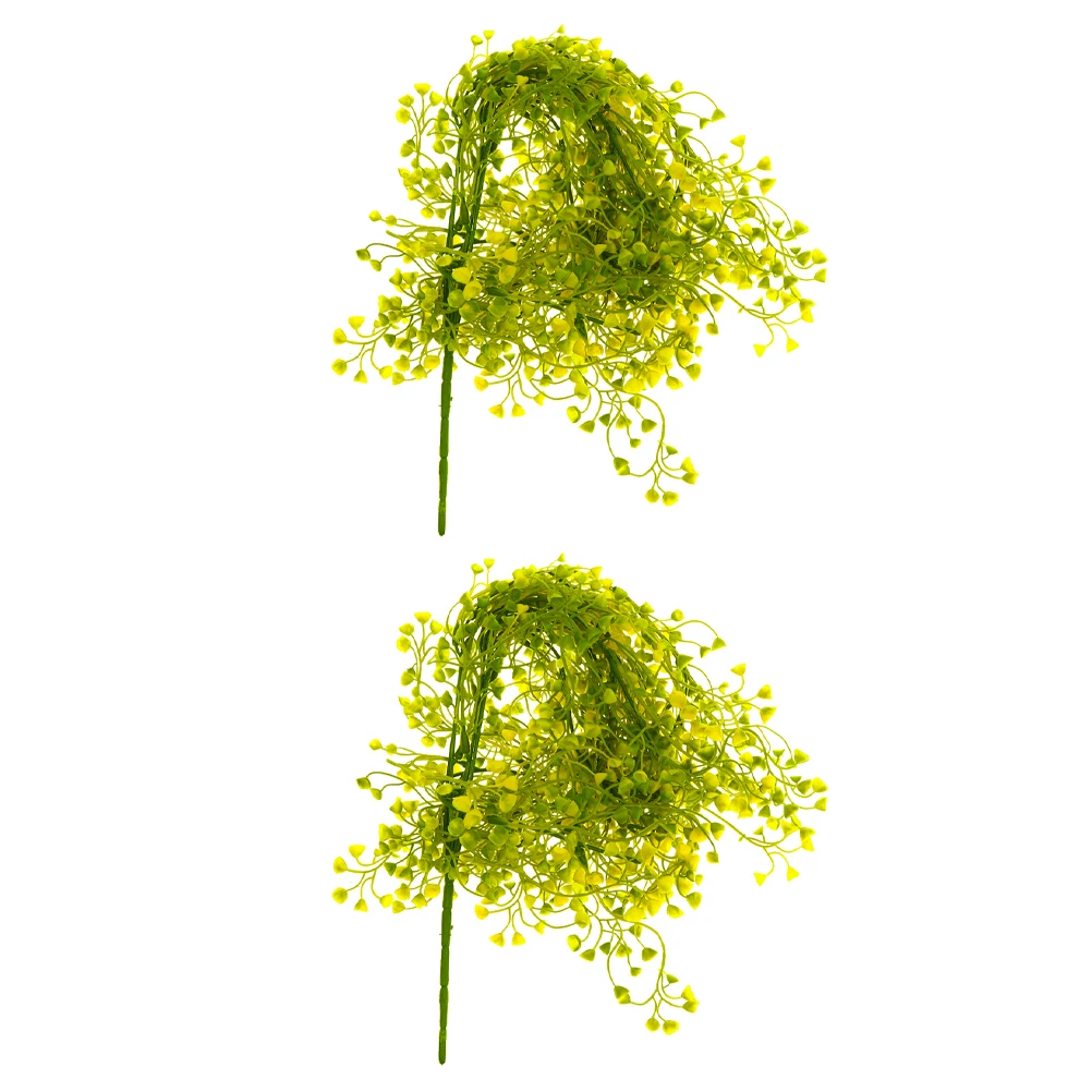 

2pcs Artificial Plants Realistic Home Decor Simulation Plastic Vines Indoor Outdoor Home Garden Decor Faux Ferns