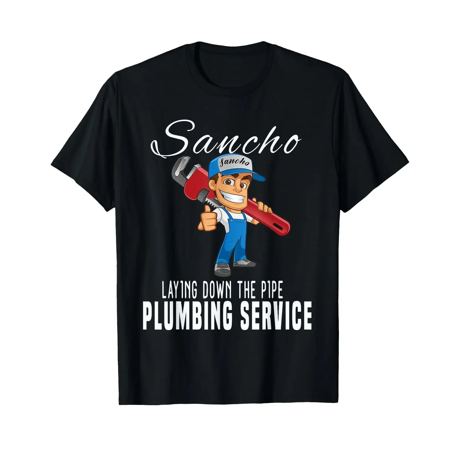 Mens Funny Mexican T Shirt Sancho Plumbing Service vintage Washed homme Top For Everyday Wear designer clothes Breathable