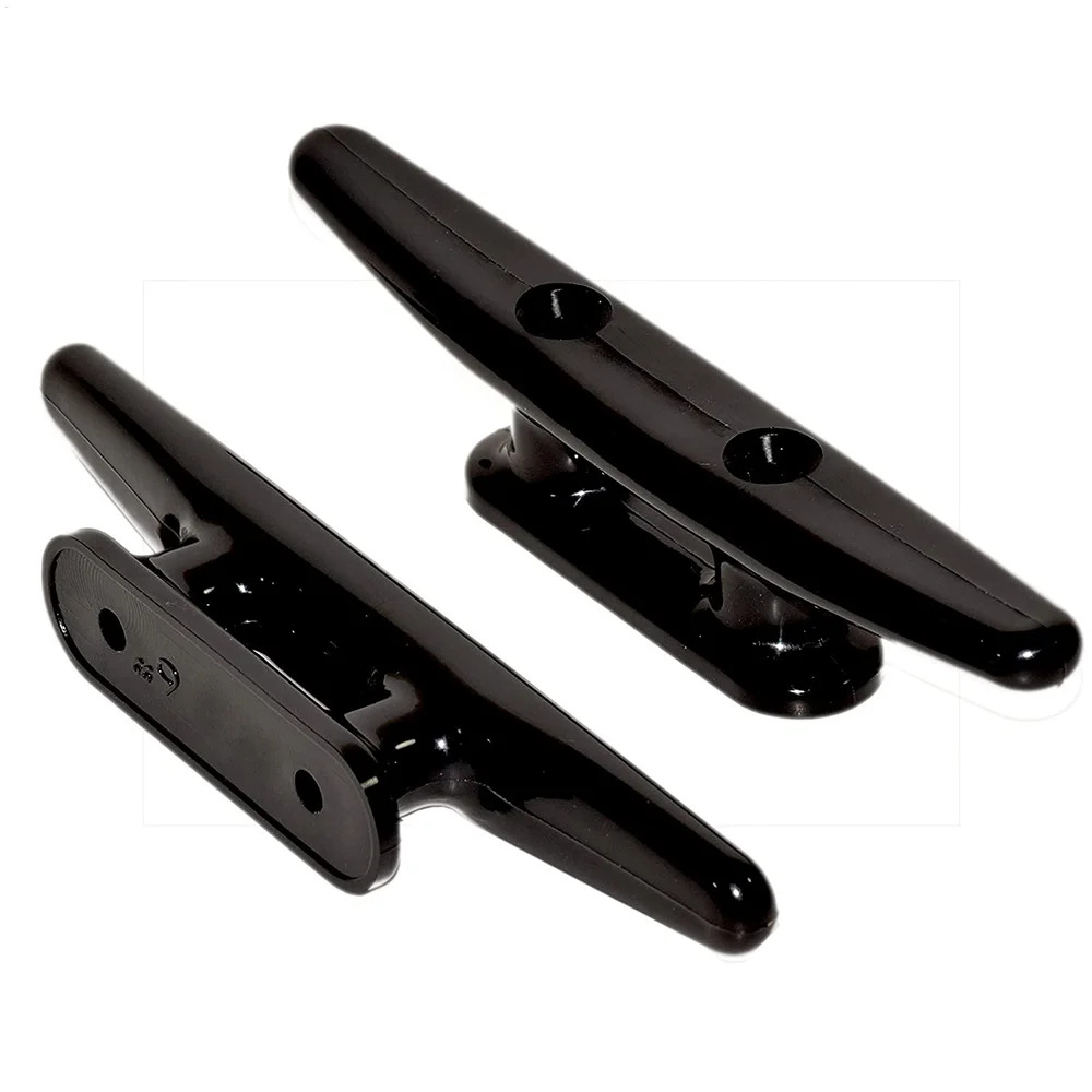 Confezione da 2 tacchette per barche in nylon nero da 6 pollici - tacchette per corda, kayak, tacchette per banchina per barche - perfette per la marina, il ponte, la decorazione nautica G