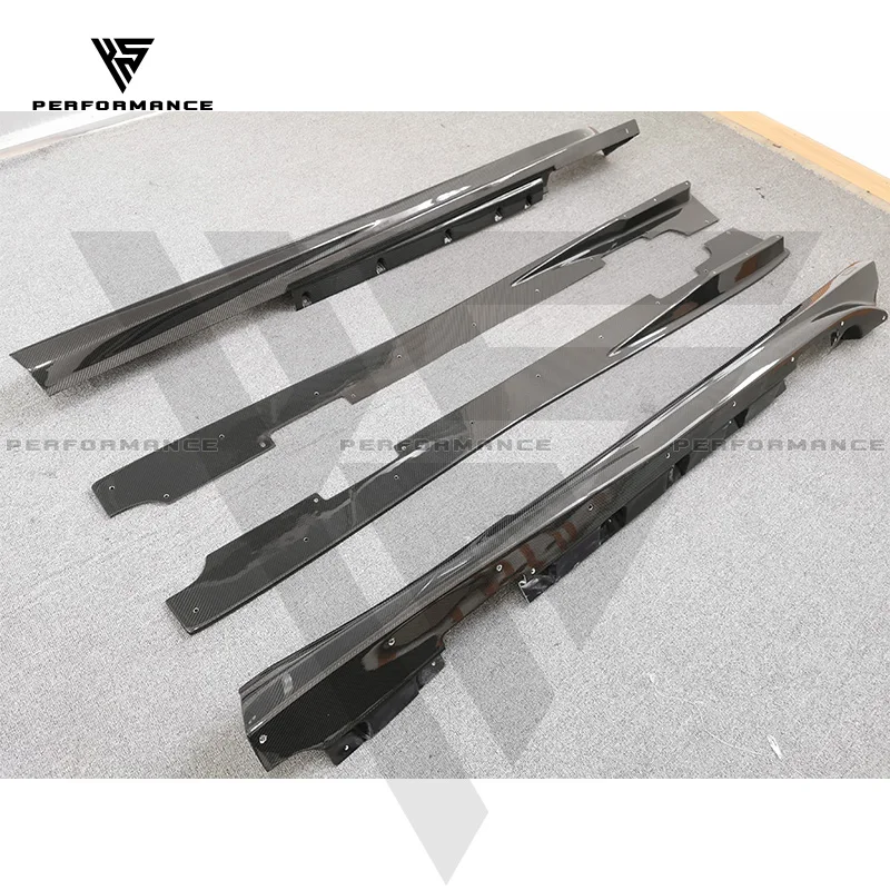 Vari 2019 Ver Magnum Opus estilo media fibra de carbono piezas de coche faldas laterales para Nissan GTR R35 2008-2019 faldas delanteras de carbono