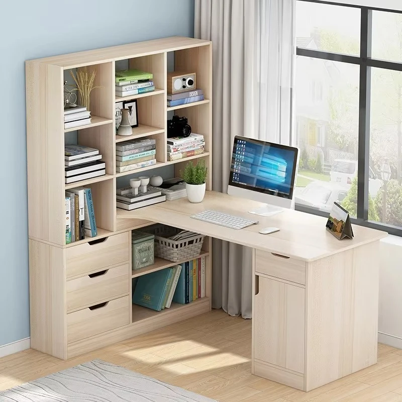 

Home Corner Desk Bookcase Integrated Combination Simple Student Study Table