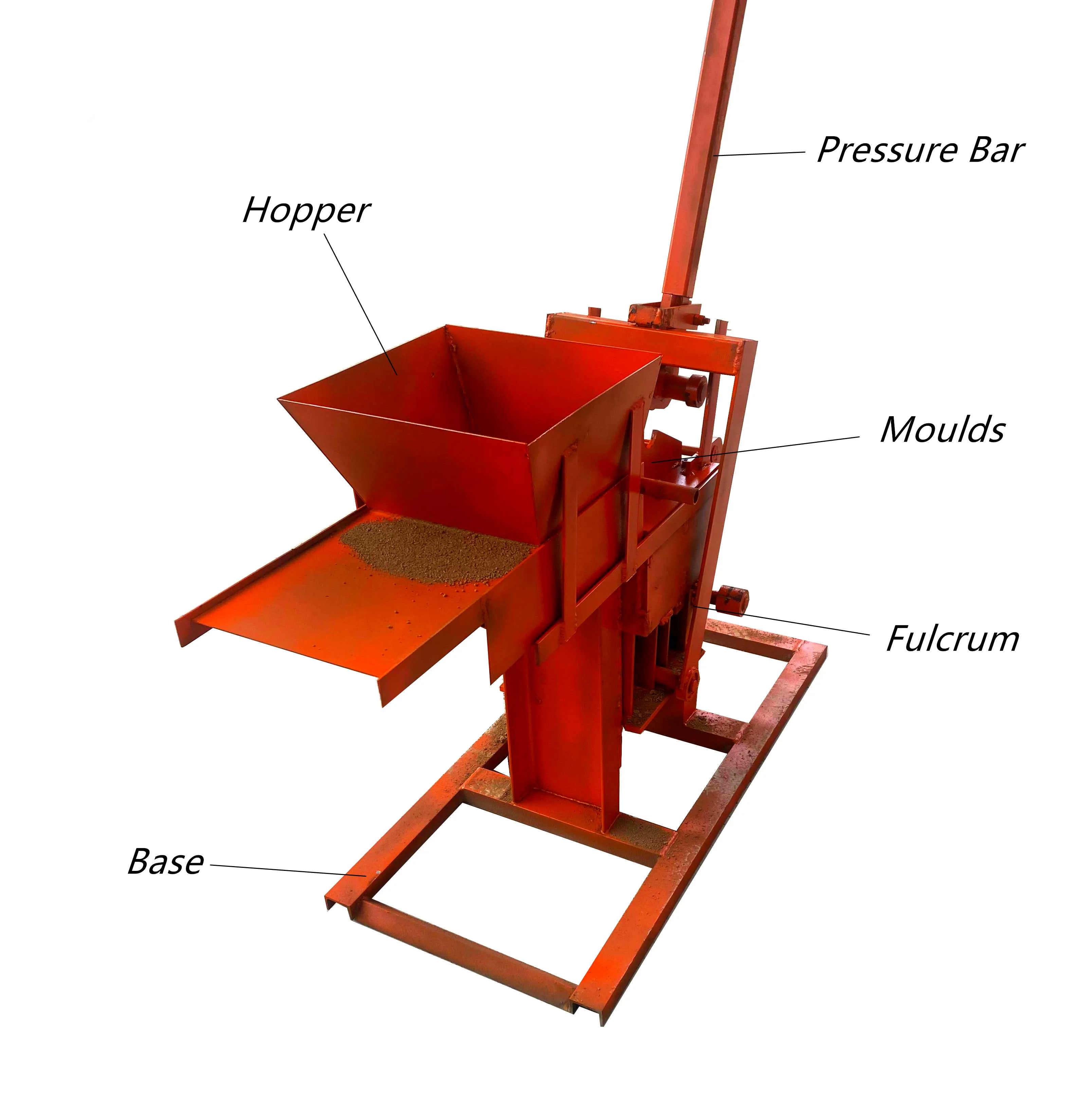 Clay Soil Interlocking Hand Manual Brick Making Machine