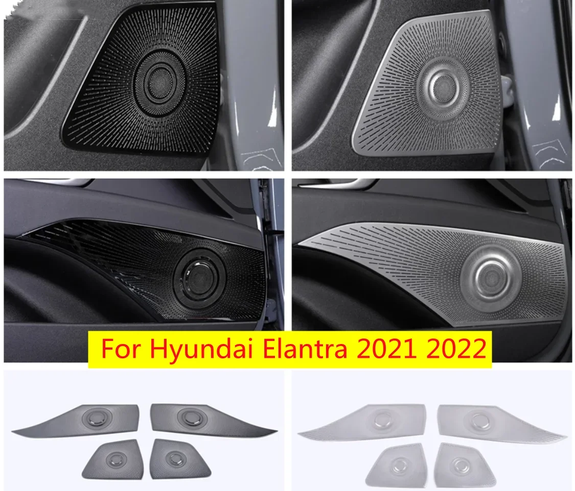 For Hyundai Elantra 2021 2022 Accessories Door Stereo Speaker Audio Loudspeaker Sound Frame Cover Trim