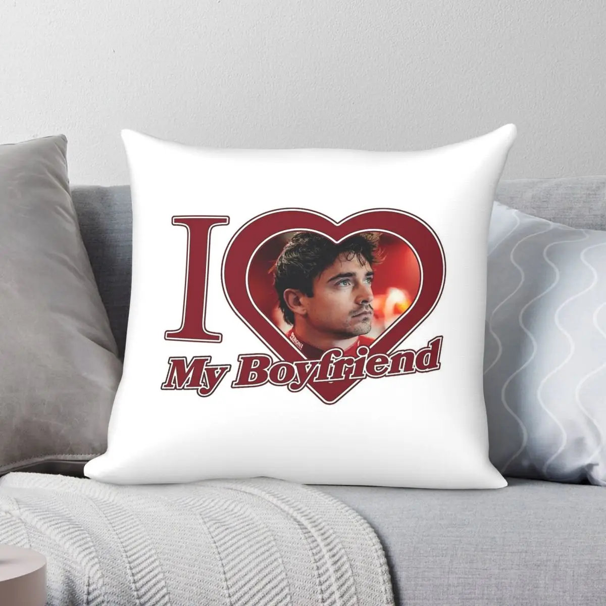 Boyfriend Charles Leclerc Square Pillowcase Polyester Linen Velvet Creative Decorative Throw Pillow Case Home Cushion Cover 18