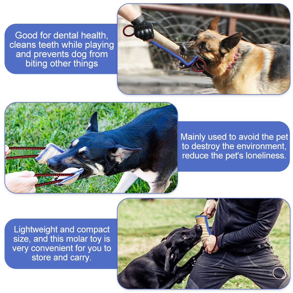 

Dog Bite Pillow High-Grade Jute Material Chew Resistant Interactive Molar Training Pillow Dog Training Bite Toy