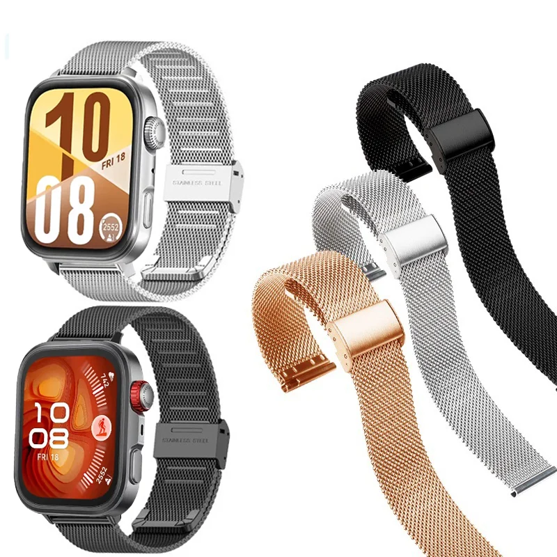 

Stainless Steel Milanese Strap for Huawei Watch Fit 2 3 4 / Fit New /SE /Special Edition /Fit2/Fit3/Fit4 pro