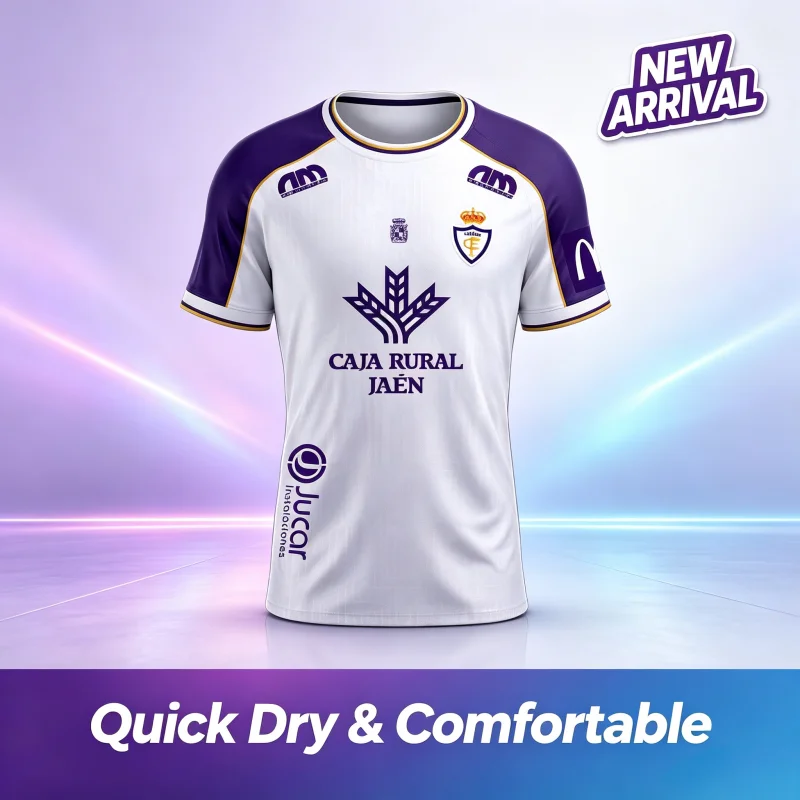 2026 Real Jaén 3D Print Football Jersey Men Women Summer Sports Oversize T-shirt Breathable Quick Drying Streetwear Clothing 26