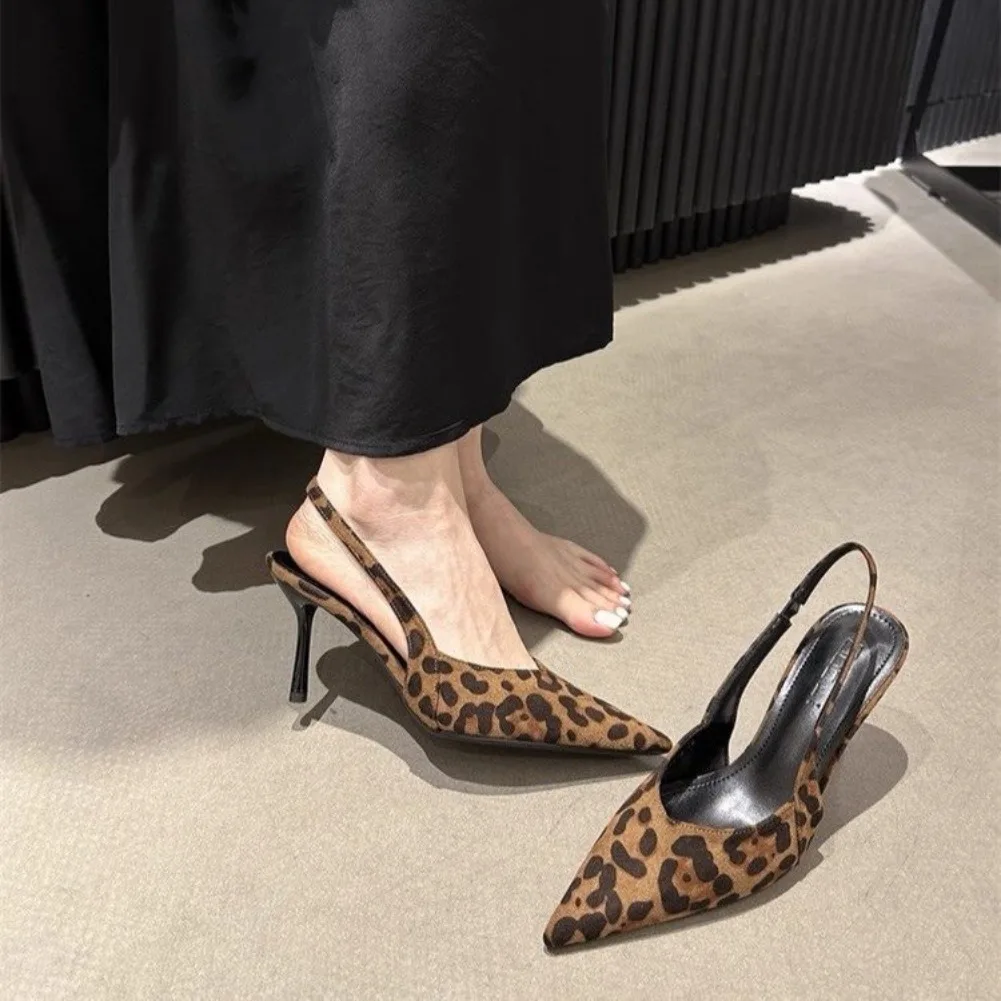 Luxury High Heels Sandals Women Sexy Pointed Toe Shoes for Woman Slippers New Party Shoes Pumps Elegant Slides Mujer Zapatos