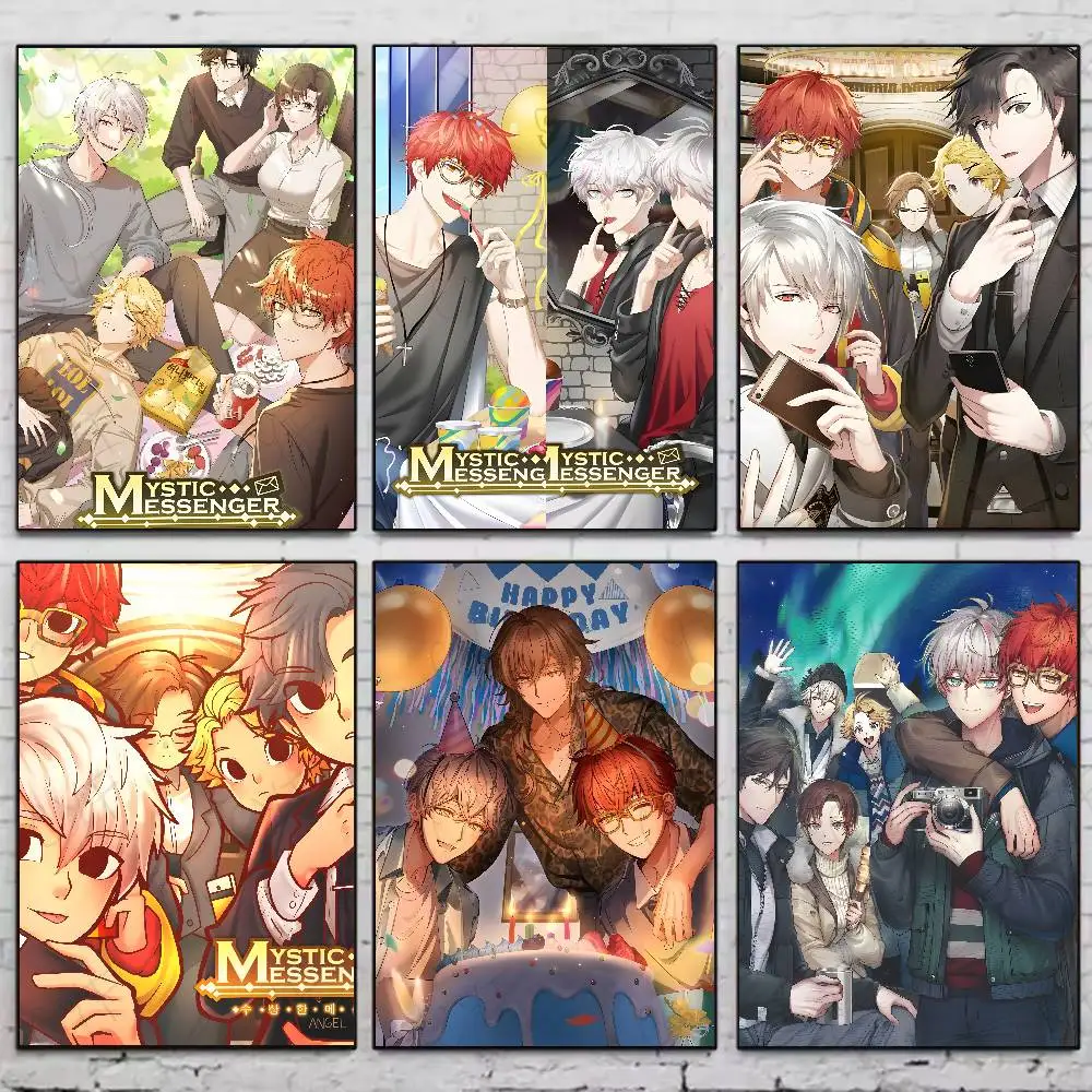 

Korean Video Game M-mystic Messenger Poster High Quality Dorm Living Room Aesthetic Wall Decoration Painting Stickers Gift