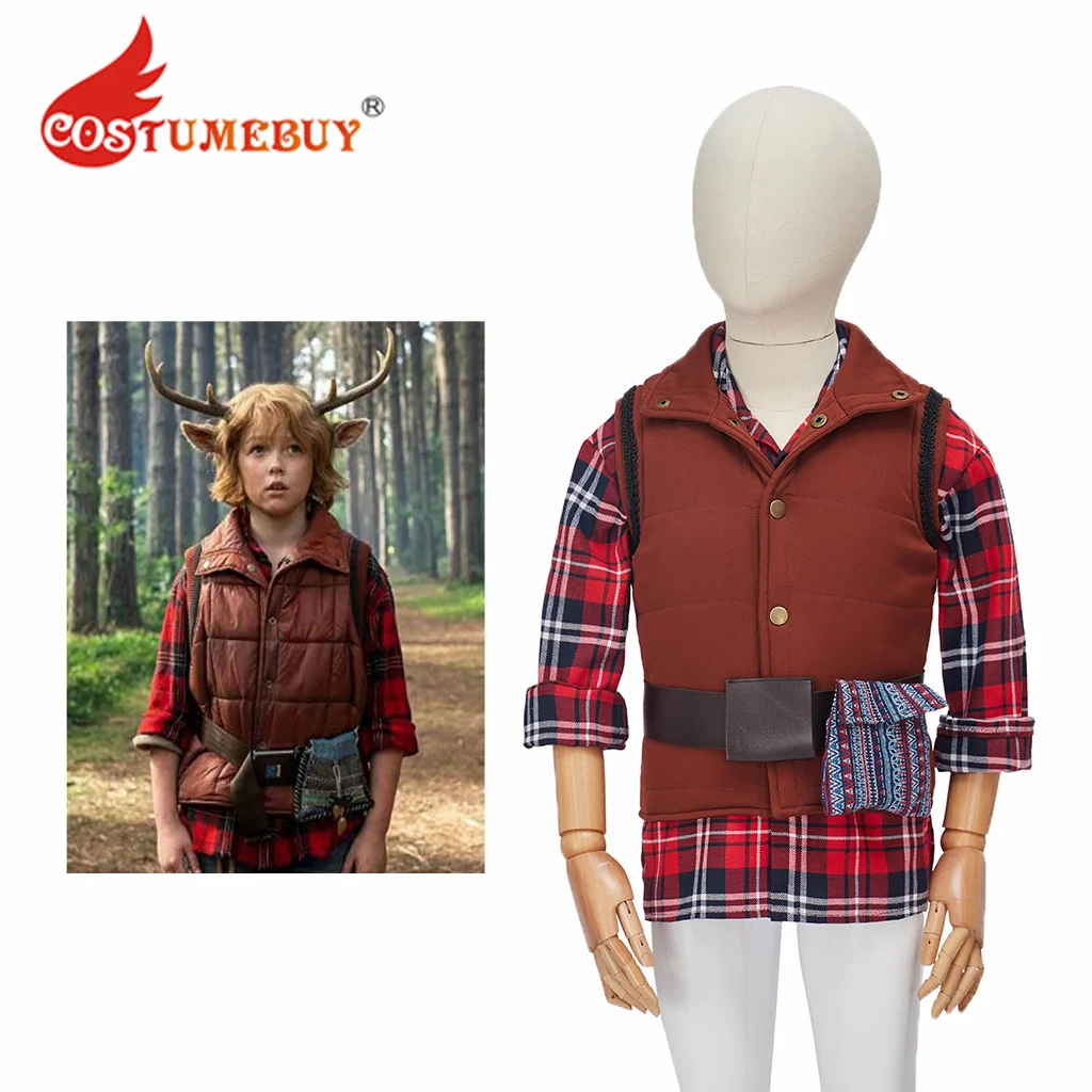 

Sweet Tooth Gus Cosplay Costume Outfits Boys Shirt Vest Belt Suit Halloween Carnival Costume For Kids Children